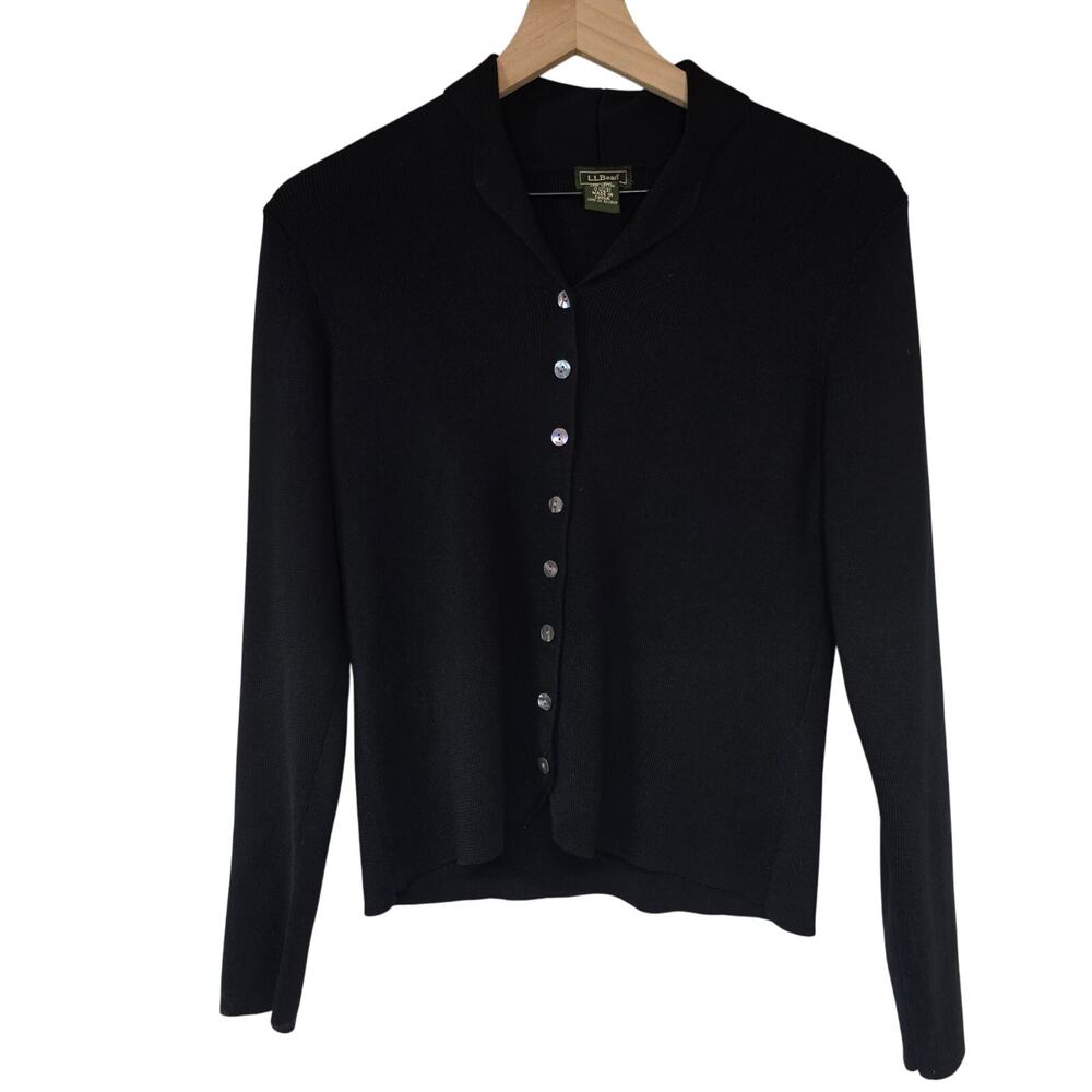 L.L. Bean Black Cardigan Sweater